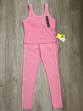 Buttery-Soft Pink Girls Matching Athletic Set